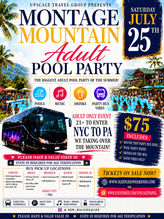 ADULT NIGHT POOL PARTY BUSRIDE SAT JULY 25th