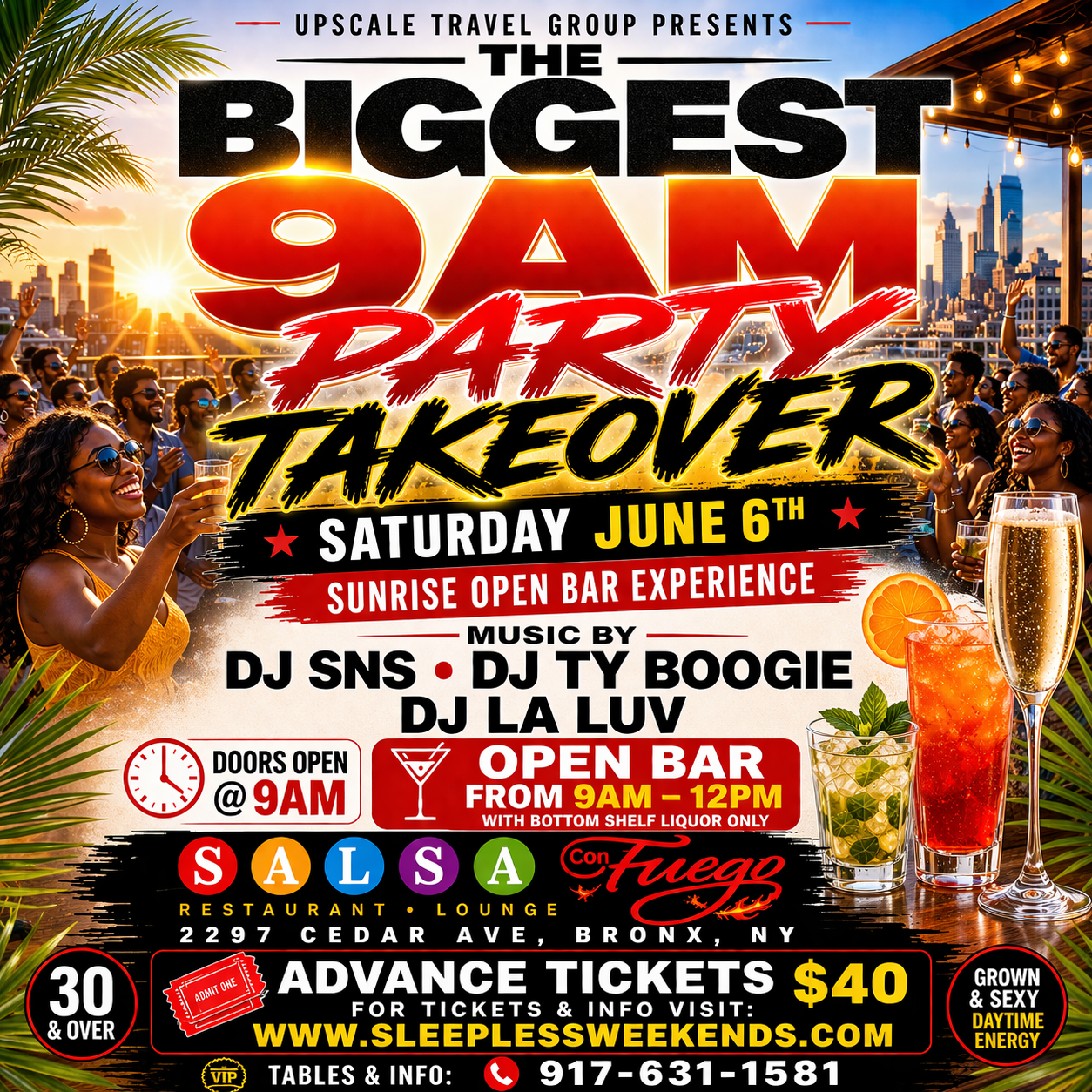 9am takeover Saturday June 6th