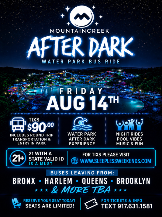 Mount creek after dark busride Fri Aug 14th bus departs at 5pm sharp